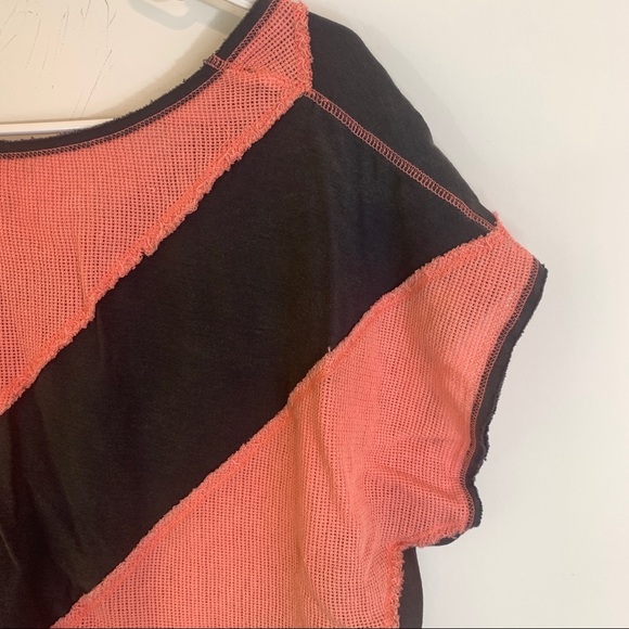 We The Free Chunky Diagonal Stripe Top Orange Grey - Picture 10 of 14